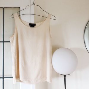 Vintage Cream 100% silk tank top